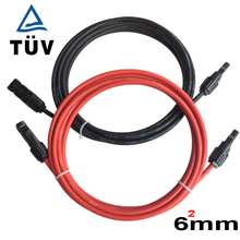 Cable Solar de 6 mm2 con conector, Conductor de cobre estañado, TUV aprobado por cable solar de aislamiento, AWG TUV, Envío Gratis 2024 - compra barato