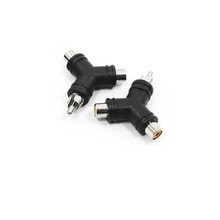 50PCS Audio Cable Y Type 2 RCA Female to 1 RCA Male Jack CONNECTOR Adapter 2024 - buy cheap