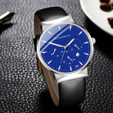 ECONOMICXI Mens Watch Retro Brand Quartz Casual Business Male Leather Strap WristWatch Clock Fashion Gift Relogio Masculino 2024 - buy cheap