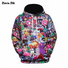 Devin Du Anime Hoodies Men/Women 3d Sweatshirts With Hat Hoody Unisex Anime Cartoon Hooded Hoods Fashion Brand Hoodies 2024 - buy cheap