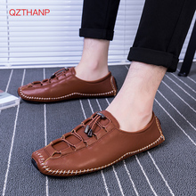 2018 Fashion Comfortable Casual Shoes Loafers Men PU Leather Shoes Man Male Adult Brand Moccasins Flats Breathable High Quality 2024 - buy cheap