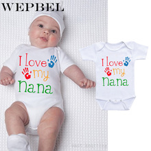 WEPBEL Newborn Baby Boys Girls Romper Pregnancy Announcement Grandparents Short Sleeve Toddler Clothes 2024 - buy cheap