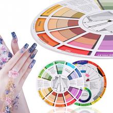 Mix Guide Round Tattoo Nail polish Gel Pigment Color Palette Wheel Paper Card for Eyebrow Lip Nail Art Salon Tool Microblading 2024 - buy cheap