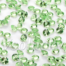 Confeti de diamante verde claro, 1000 unids/bolsa, 4,5mm, cristal de 1/3 quilates, decoración para mesa de boda, fiesta de boda y ducha nupcial 2024 - compra barato