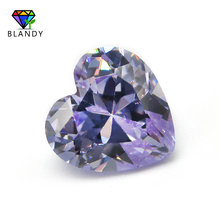 Factory Price 5A 3x3~12x12mm Heart Cut CZ Stone Loose Lavender Cubic Zirconia Stone Synthetic Gems For Jewelry 2024 - buy cheap