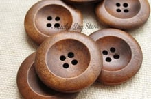 60pcs 38mm wood buttons 4-hole bowl vintage large wooden buttons for clothing and craft accessories 2024 - buy cheap