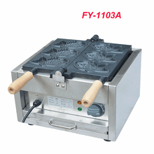 1pc elétrica uma placa 3 peixe taiyaki fabricante máquina snapper com receita peixe waffle padeiro FY-1103A 110v/220v 2024 - compre barato