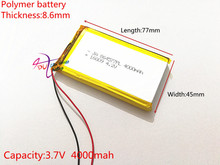 Bateria de polímero de lítio li-po, 3.7 v 4000 mah 864577 fornecimento de energia móvel tablet 7'' 2024 - compre barato