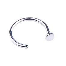 5Pcs New Surgical Steel Nose Hoop Ring Piercing Jewelry Solid Silver Color Sexy Body Jewelry Nose Clip Stud Ring 2024 - buy cheap