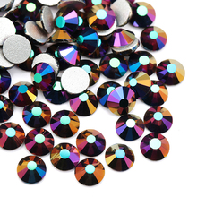 QIAO nueva serie Metal Color púrpura cristal Flatback diamantes de imitación SS16 SS20 SS30 no Hot-Fix diamantes de imitación para la ropa 2024 - compra barato