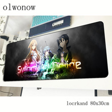 Alfombrilla de ratón Sword Art Online para gaming, alfombrilla ergonómica de 800x300x3mm, accesorios de anime para notebook y pc 2024 - compra barato