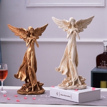 European Resin Angel Goddess Character Sculpture Decoration Home Livingroom Figurines Crafts TV Bookcase Furnishing Ornament Art 2024 - buy cheap