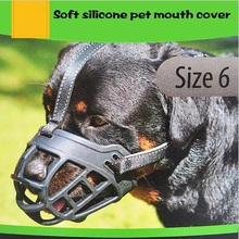 Soft Silicone Strong Dog Muzzle Basket Design Anti-biting Adjusting Straps Mask dog muzzles for small Medium large dog 2024 - buy cheap