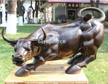 24'' Bronze Art sculpture Wall Street OX Charging Bull STATUE 2024 - buy cheap