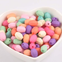 Mixed Color Acrylic Neon Matte oval spacer beads for jewelry making 50PCs 10x7mm YKL0609X 2024 - buy cheap