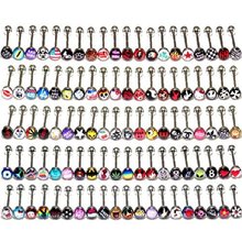 Stainless steel piercing jewelry tongue ring stud mix design belly button ring wholesale 30pcs/lot piercing lengua for men women 2024 - buy cheap
