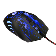 Mouse gamer profissional com fio usb 6d, mouse óptico de 3200dpi, 6 botões de led, para computador pc e notebook, 1 peça 2024 - compre barato