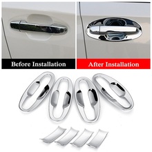 Abaiwai Car Styling ABS Chrome Car Door Handle Bowl Cover Cup Overlay Trim Protector For Subaru Crosstrek XV 2018 2019 8pcs/set 2024 - buy cheap