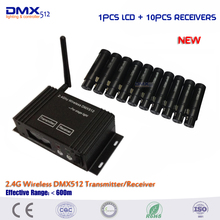 DHL Free Shipping 11pcs/lot 2.4G Wireless DMX 512 Receiver and Transmitter Controller DMX512 Lighting Controller 2024 - buy cheap