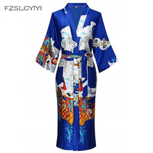 FZSLCYIYI-Camisón con estampado Floral para mujer, Kimono Sexy para dama de honor, ropa de dormir larga para fiesta y boda 2024 - compra barato