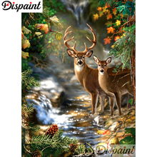 Dispaint Completo Quadrado/Rodada Broca 5D DIY Pintura Diamante "deer Animais cenário" Bordado Ponto Cruz 5D Casa decor A10624 2024 - compre barato