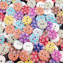 10/50/100pcs Mixed Dot Pattern Wooden Buttons Fit Sewing and Scrapbook 15.0mm WB33 2024 - buy cheap