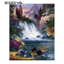 Pintura de diamantes Kits de punto de cruz DIY, bordado de diamantes, paisaje de montaña, imágenes de diamantes de imitación, pinturas por números R2441 2024 - compra barato