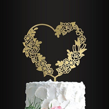 INS Flowers-adorno acrílico para pastel de boda, decoración de pasteles, Baby Shower, amor rosa, Corazón 2024 - compra barato