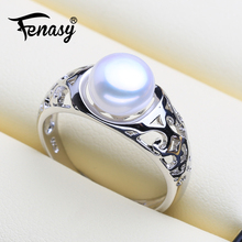 FENASY 925 Sterling Silver Ring Natural  Freshwater Pearl Rings For Women Party Pearl Jewelry Bohemian Cloud Shape ring New 2024 - buy cheap