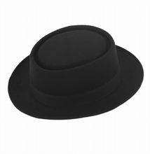 2015 Fashion Unisex Felt Pork Pie Men curled edg cap European American flat caps circular top hats Fedoras chapeu fedora hat 2024 - buy cheap