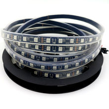 5m/roll smd5050 rgb 300 led flexible strip ws2811 smd 5050 rgb led strip light dc12v black pcb waterproof tape ip67 digital lamp 2024 - buy cheap