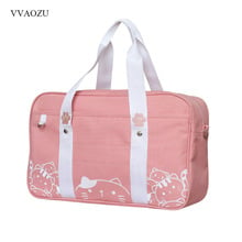 Japansese JK Uniform Handbag Cartoon Cute Cat Baby Whale Student Messenger School Bag Hand Bag for Girls 2024 - buy cheap