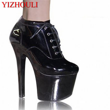 Waterproof fashion sexy stage 17 cm high heels Nightclub pole high help single shoes big yards 2024 - buy cheap