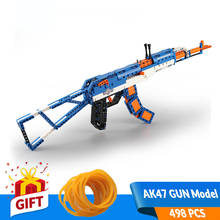 2018 NEW 498 PCS DIY Building Blocks 3D Mechanical Jigsaw Gun Toys AK47 Rifle Model Kit Compatible All Major Brands Gift for Boy 2024 - buy cheap