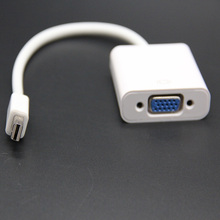 Мини DP к VGA адаптер Thunderbolt Mini DisplayPort к VGA кабель конвертер 1080P кабели для Macbook Pro Air проектор ПК 2024 - купить недорого