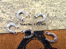 30pcs--Horseshoe Charms,Antique Tibetan Silver Tone 2 Sided Horseshoe pendants/charms 12x15mm 2024 - buy cheap