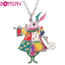 Newei Mouse Necklace Enamel Rabbit Pendant Zinc Alloy Plate New 2016 Fashion Jewelry For Women Statement Collar Accessories 2024 - buy cheap
