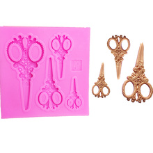 DIY Scissors silicone mould fondant molds cake decorating tools chocolate gumpaste mold T1001 2024 - buy cheap