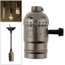 Enchufe de bombilla de 250W, 110V-250V, E27 A 28.BV, Color bronce, Edison, lámpara Vintage, soporte de Base Retro con interruptor de perilla 2024 - compra barato