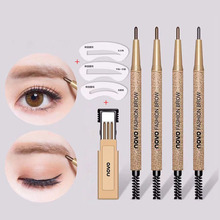 3Pc/Set Makeup Waterproof Eyebrow Pencil With 3Pcs Pencil Refill +3Pcs Eye Template Eye Brow Enhancer Make Up Tools Kits 2024 - buy cheap