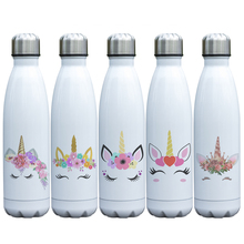 Lady Gift Flower Unicorn Design Print Thermos Bottle Insulated Stainless Steel Double Wall Flask Vacuum Bottle with Printing 2024 - buy cheap