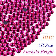 All Size! Fuchsia Bright, DMC Hotfix Rhinestone SS6 SS10 SS16 SS20 SS30 Glass Crystals Stones Hot Fix Iron-On FlatBack With Glue 2024 - buy cheap