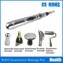 Electronic Accupuncture Massage Pen with 5 Massage Head Meridians Laser Energy Point Pen Massager Pain Relief Massage Tool 2024 - buy cheap