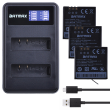 Batmax-Batería de AZ16-1 + cargador Dual USB LCD para Xiaomi YI lite 2 4K 4k Xiao yi 4k, batería de cámara de acción, 3 uds. 2024 - compra barato