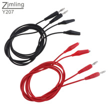 4pcs/lot 4mm Banana Plug Core Alligator Clip Wire Cable with 2.8mm External Diameter and 22AWG Pure Copper Wire for Power Output 2024 - buy cheap