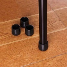 Patas de muebles de plástico negro, protectores de suelo, muebles, mesa, silla, calcetines, tapas, 4 Uds./lote 22mm 2024 - compra barato