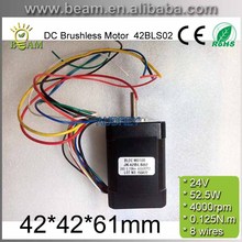 FREE SHIPPING 0.125N.m 24V 52.5W 42mm Square Brushless dc motor with Hall Low Noise 4000rpm BLDC Motor 42BLS02 2024 - buy cheap