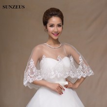 Summer White Wedding Bolero Accessories Lace Shawl Women Formal Dress Capes Jacket jaqueta feminina Wedding Accessories S457 2024 - buy cheap