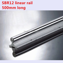 Guia linear redondo para trilhos lineares sbr12, 2 pçs, versão com 500mm de comprimento, partes cnc 2024 - compre barato