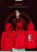 Fantasia de filme salvador dalí da série la casa de papel com capuz, traje cosplay de halloween 2024 - compre barato